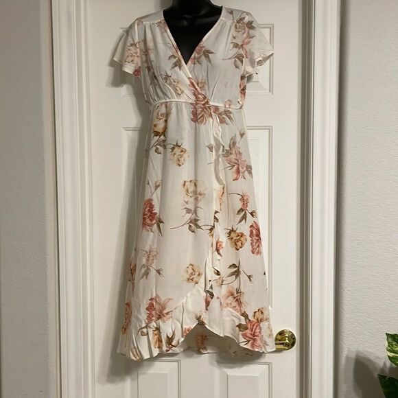 FLORAL Midi Dress - Picture 1 of 3